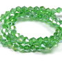 Cristale din sticla, biconice, 4 mm, LimeGreen-06