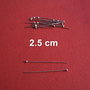 Ace cu bila din argint .925 placat cu rodiu de grosime aprox 0.5 mm si lungime 25 mm