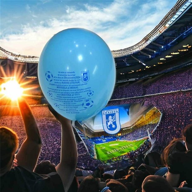 Invitație botez balon fotbal