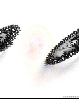 inel cu sticla ,cu motiv retro 45380