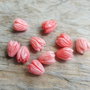 Margele -  boboc floare din pasta de coral 8.5x7 mm