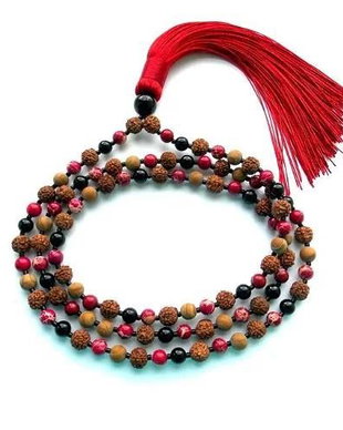 Colier Mala 108+1*Rudraksha+Onix+Jasp+Regalite*Meditatie si rugaciune