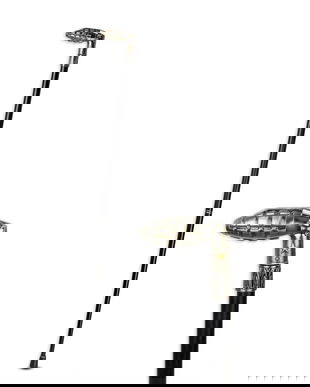 Baston lemn masiv cu maner grenada din aluminiu