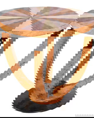 Masuta Art Deco din lemn masiv furniruit