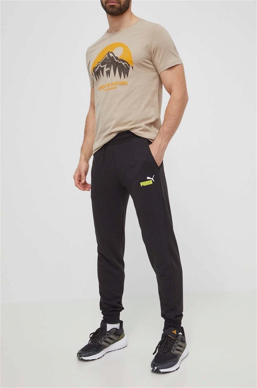 Puma pantaloni de trening culoarea negru, cu imprimeu 586768