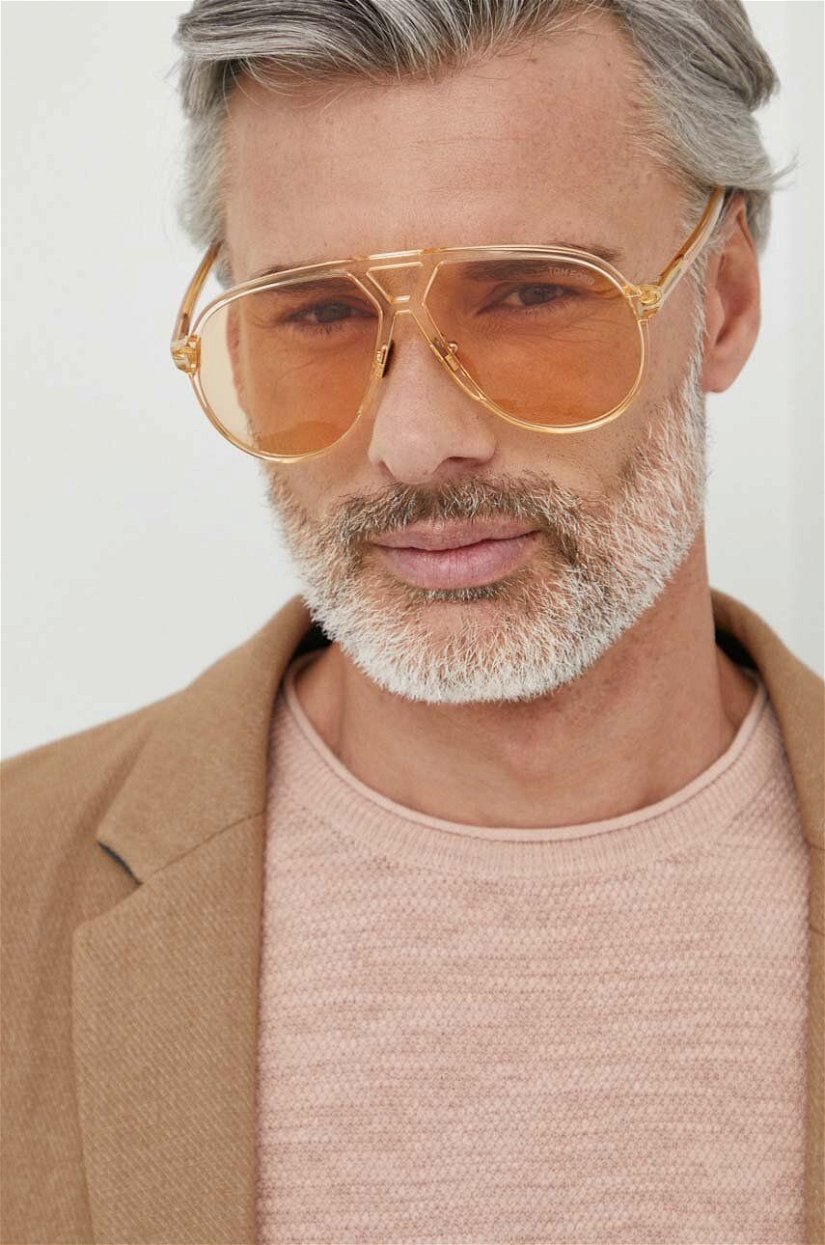 Tom Ford ochelari de soare barbati, culoarea bej, FT1061_6445E