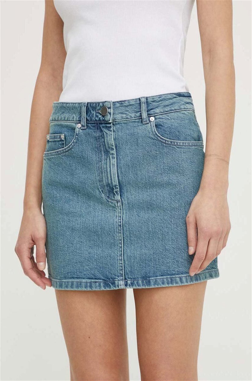 Remain fusta jeans mini, drept