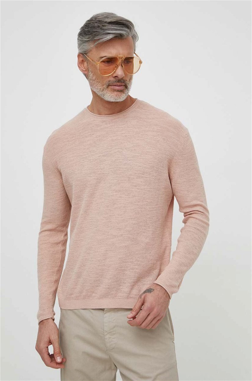 United Colors of Benetton pulover din amestec de in culoarea roz, light