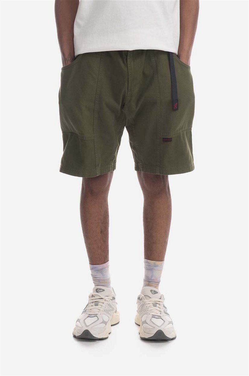Gramicci pantaloni scurți din bumbac Gadget Short culoarea verde G104.OGT-beige
