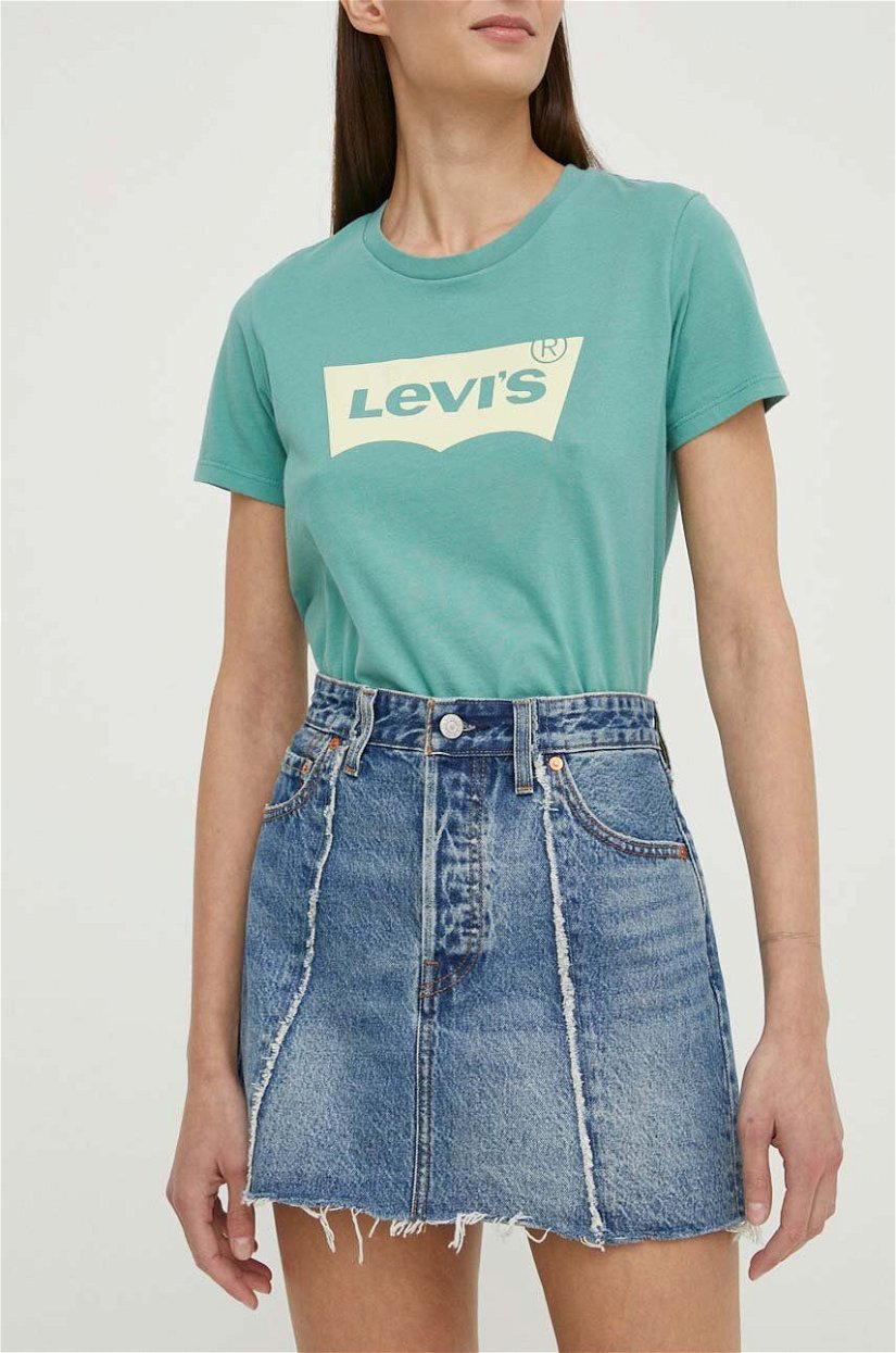 Levi's fusta jeans mini, creion