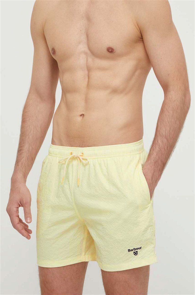 Barbour pantaloni scurti de baie culoarea galben