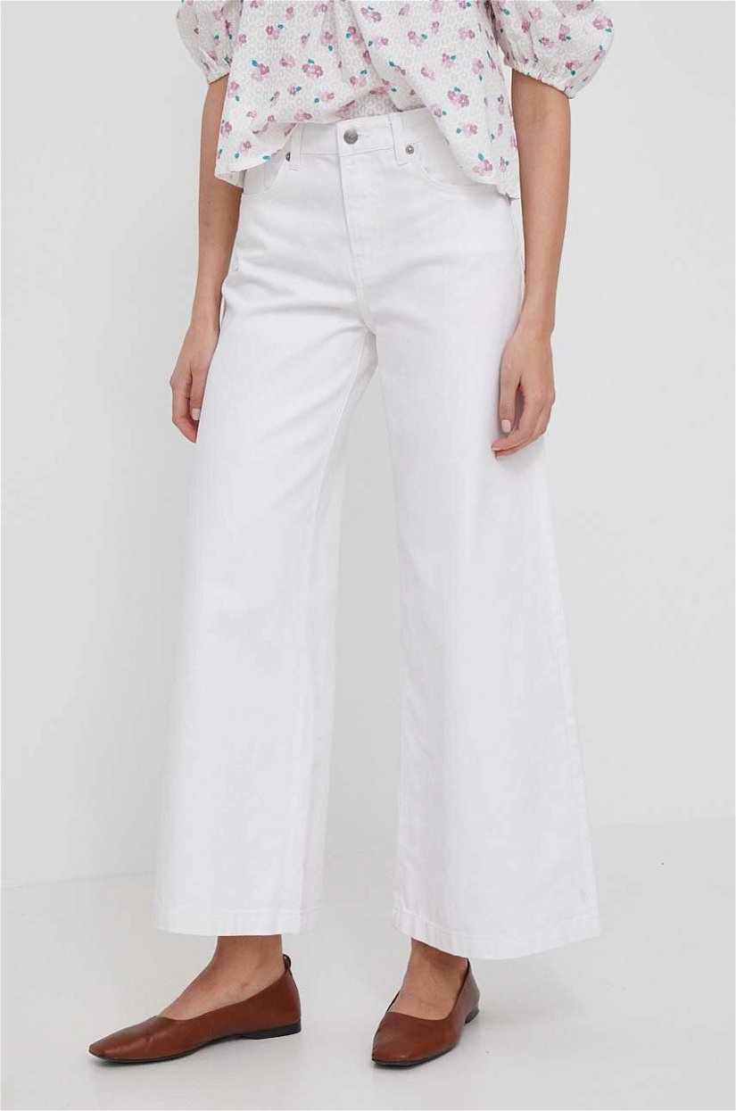 Pepe Jeans jeansi femei, culoarea alb