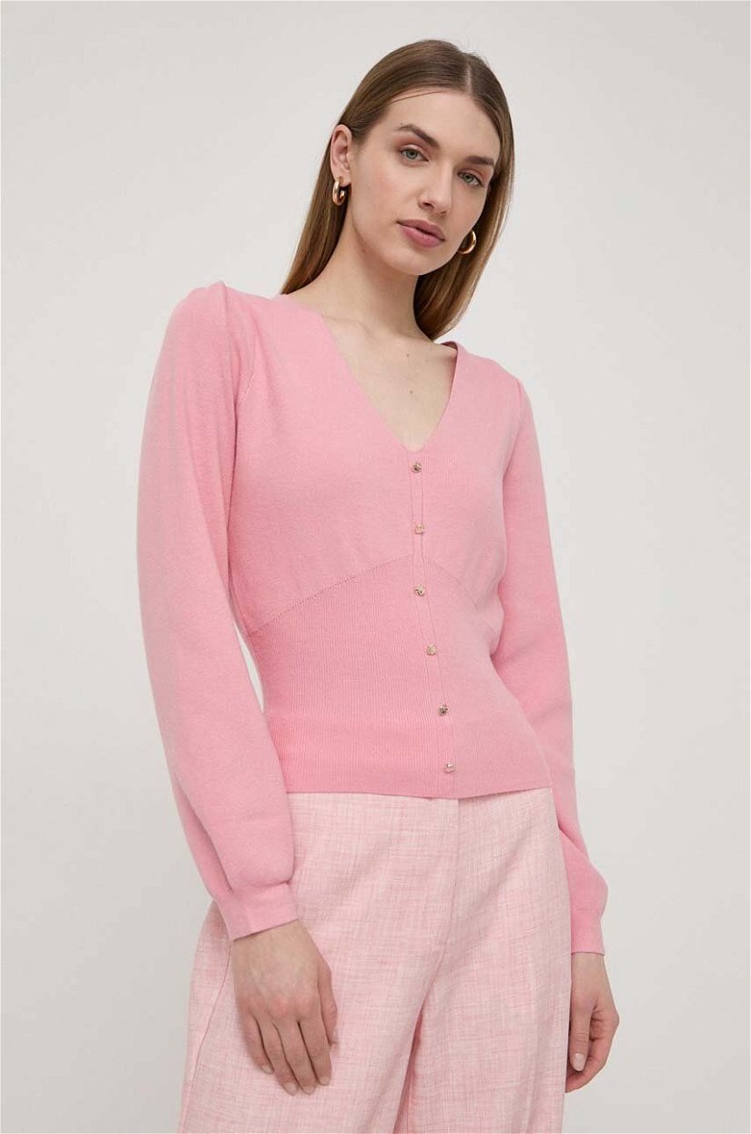 Morgan pulover femei, culoarea roz, light