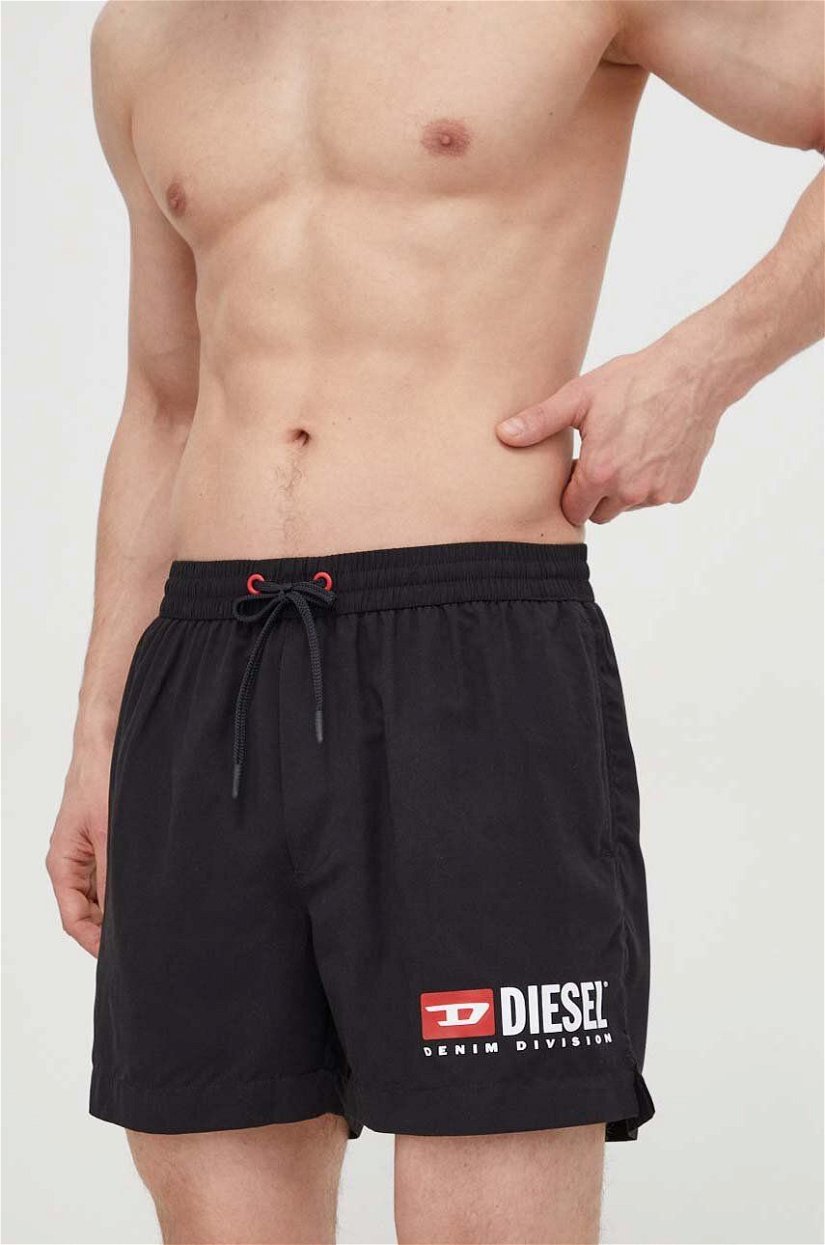 Diesel pantaloni scurti de baie culoarea negru