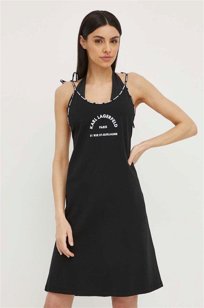 Karl Lagerfeld rochie de plaja culoarea negru