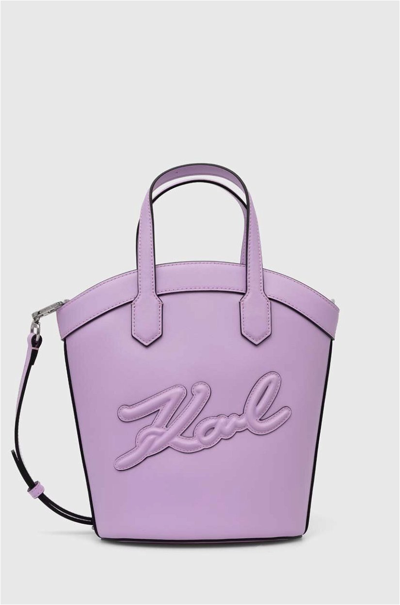 Karl Lagerfeld poseta culoarea violet