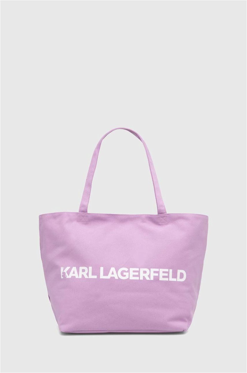 Karl Lagerfeld geanta de bumbac culoarea violet