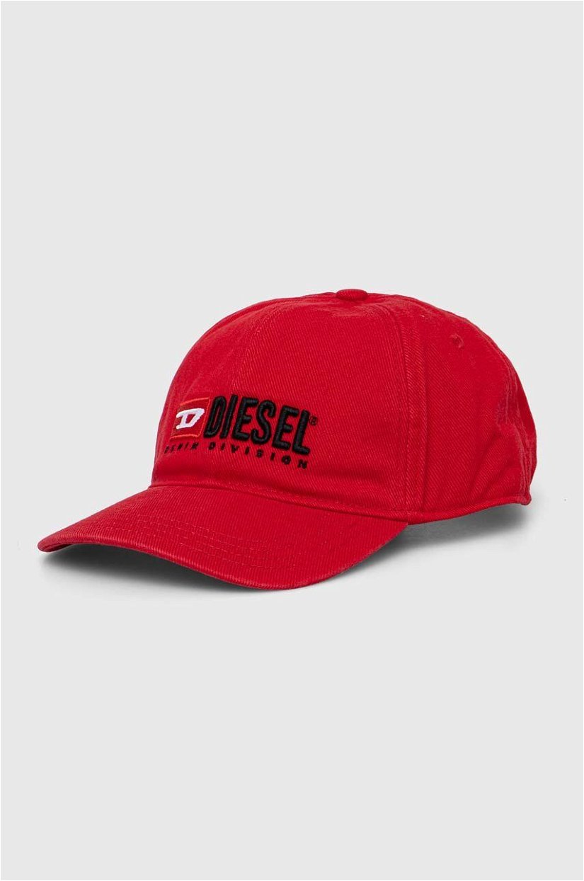 Diesel șapcă de baseball din bumbac culoarea rosu, cu imprimeu