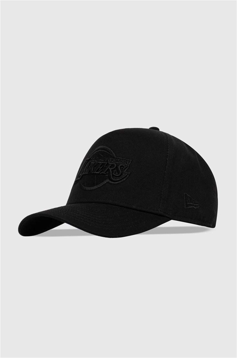 New Era șapcă de baseball din bumbac culoarea negru, cu imprimeu, LOS ANGELES LAKERS