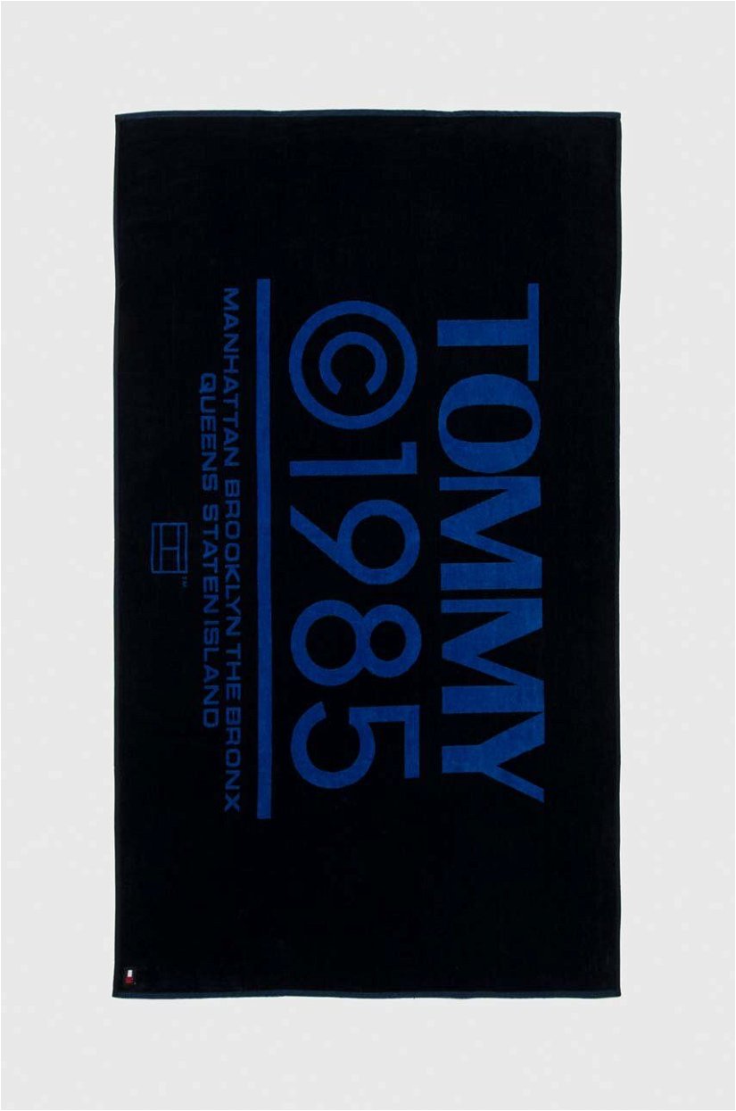 Tommy Jeans prosop din bumbac culoarea albastru marin