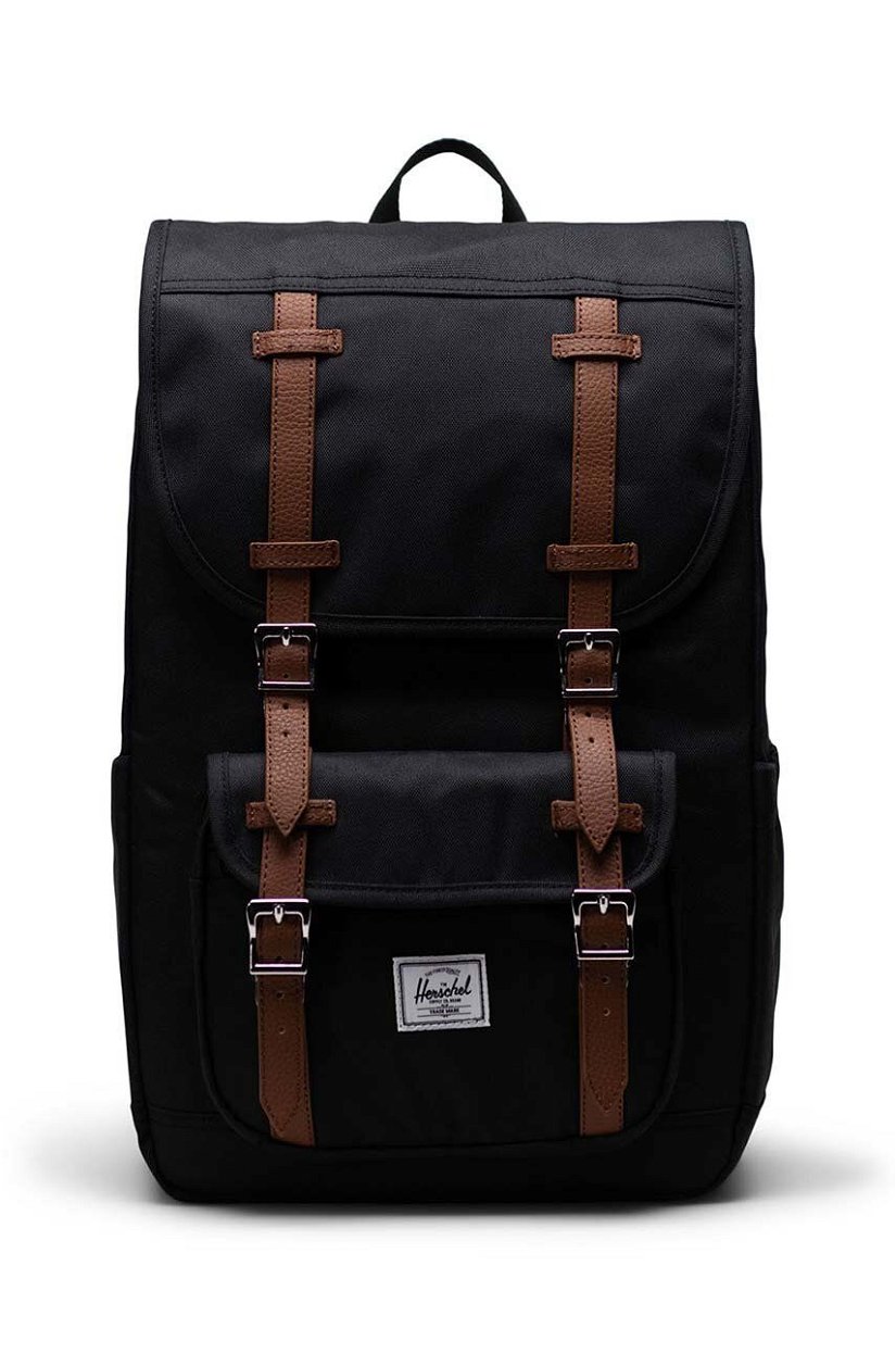 Herschel rucsac 11391-00001-OS Little America Mid Backpack culoarea negru, mare, modelator