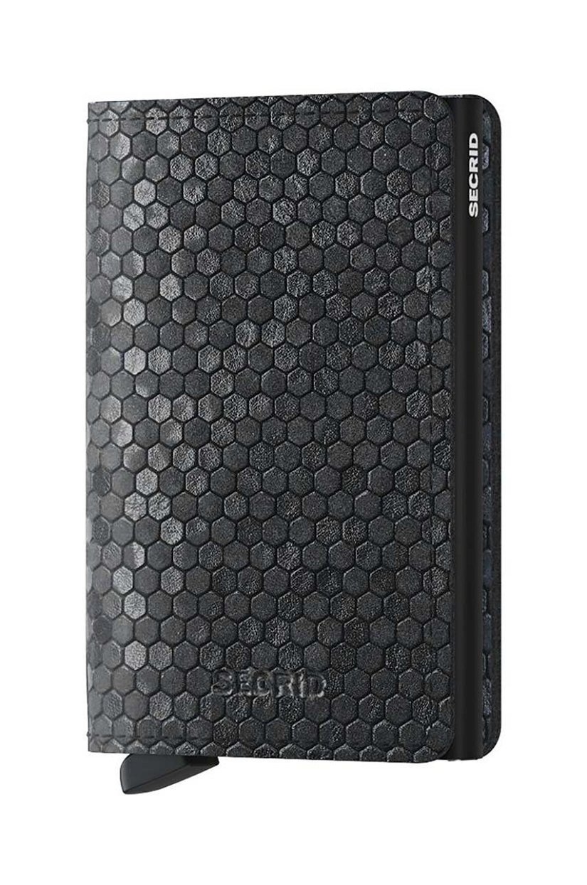 Secrid portofel de piele Slimwallet Hexagon Black culoarea negru