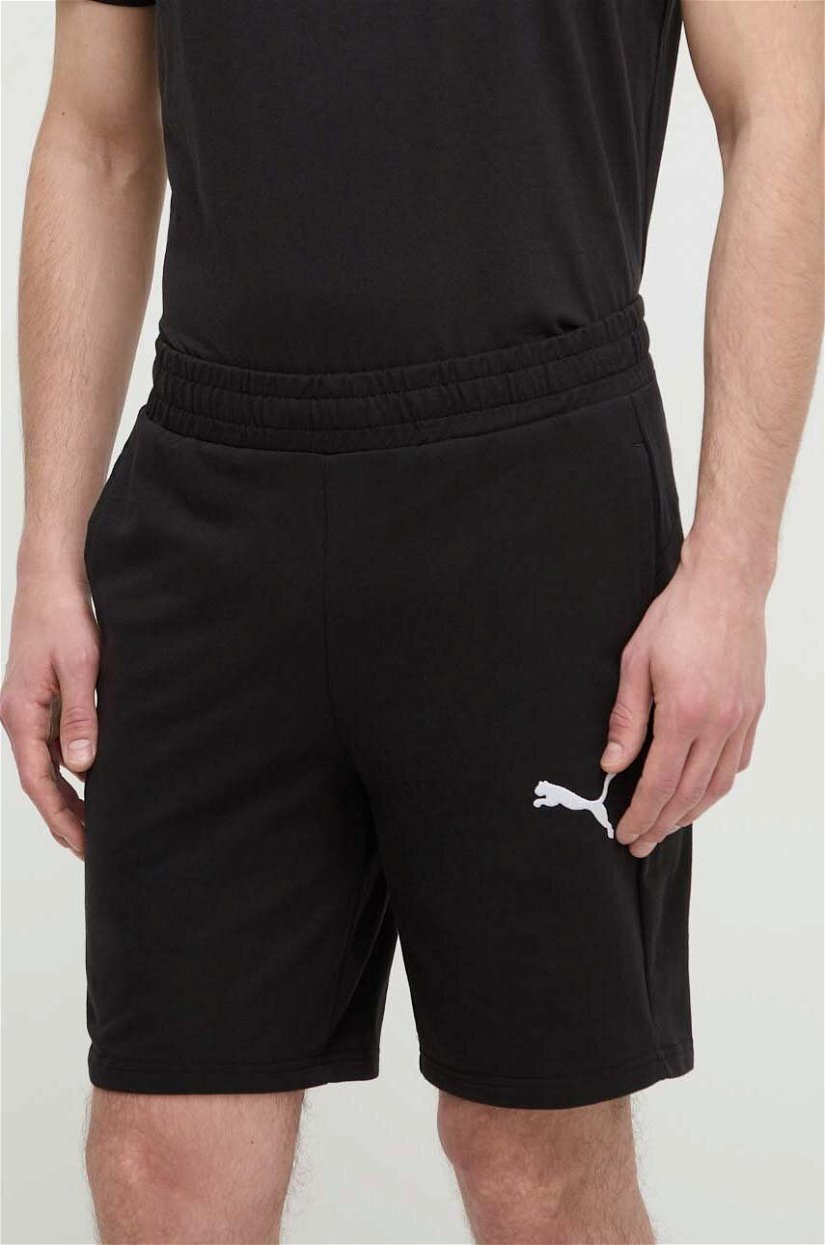 Puma pantaloni scurți din bumbac culoarea negru 658608