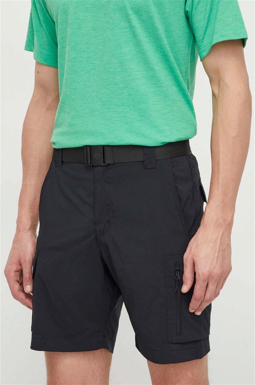 Columbia pantaloni scurți sport Silver Ridge Utility bărbați, culoarea negru 2030744