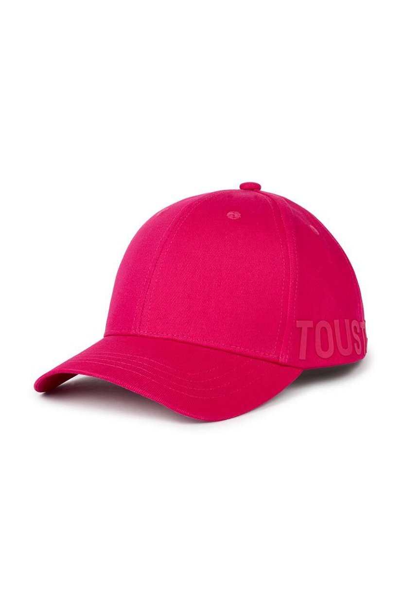 Tous șapcă de baseball din bumbac culoarea roz, neted