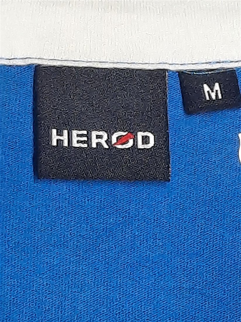 Tricou bărbați, ''Herod', albastru deschis cu dungi albe , mărimea M
