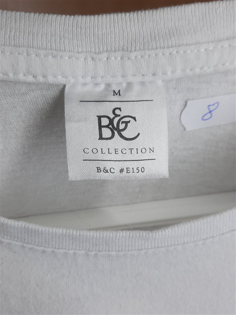 Tricou bărbați, ''B&C'', alb cu imprimeu, mărimea M