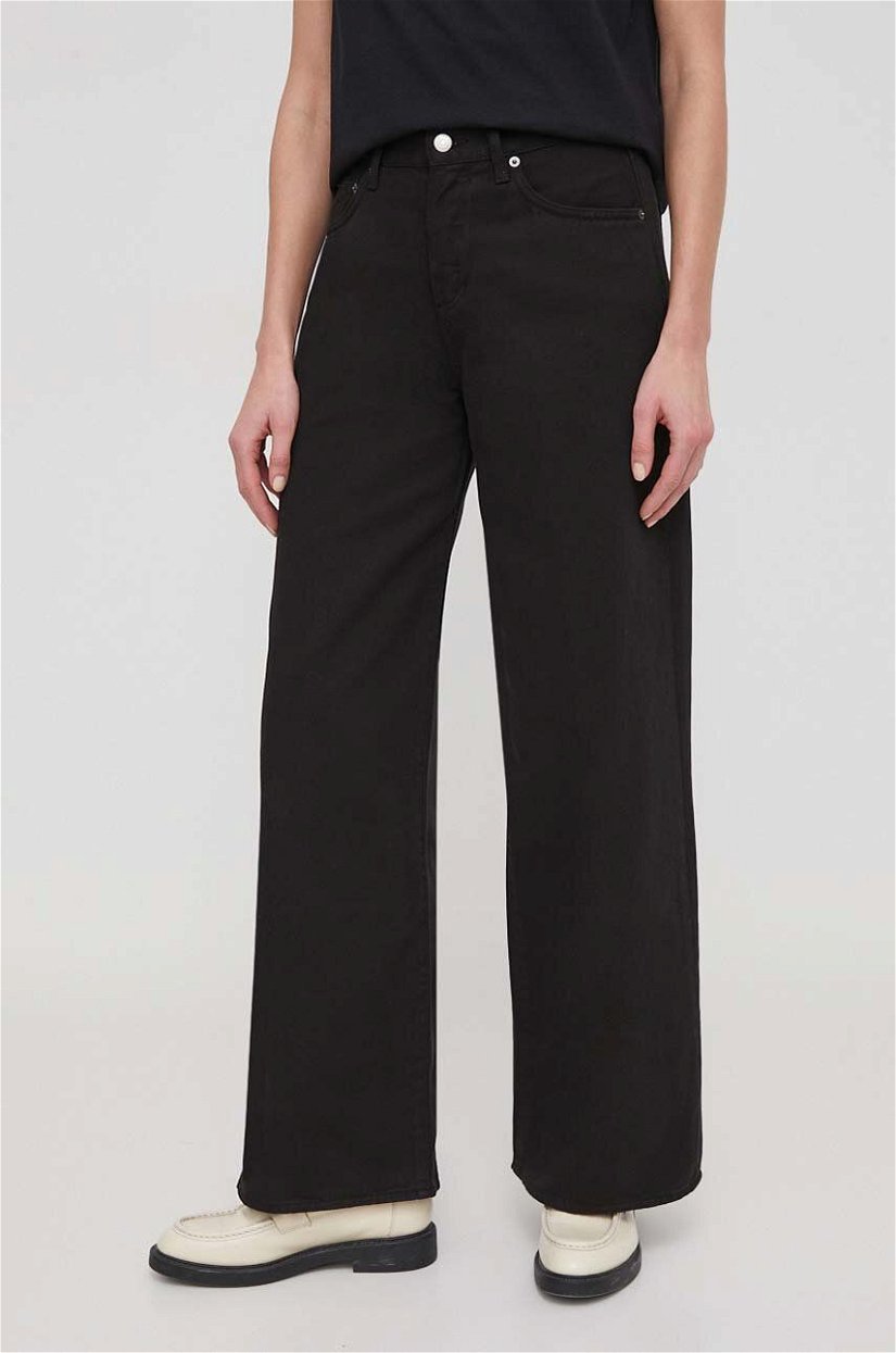 Sisley jeansi femei, culoarea negru