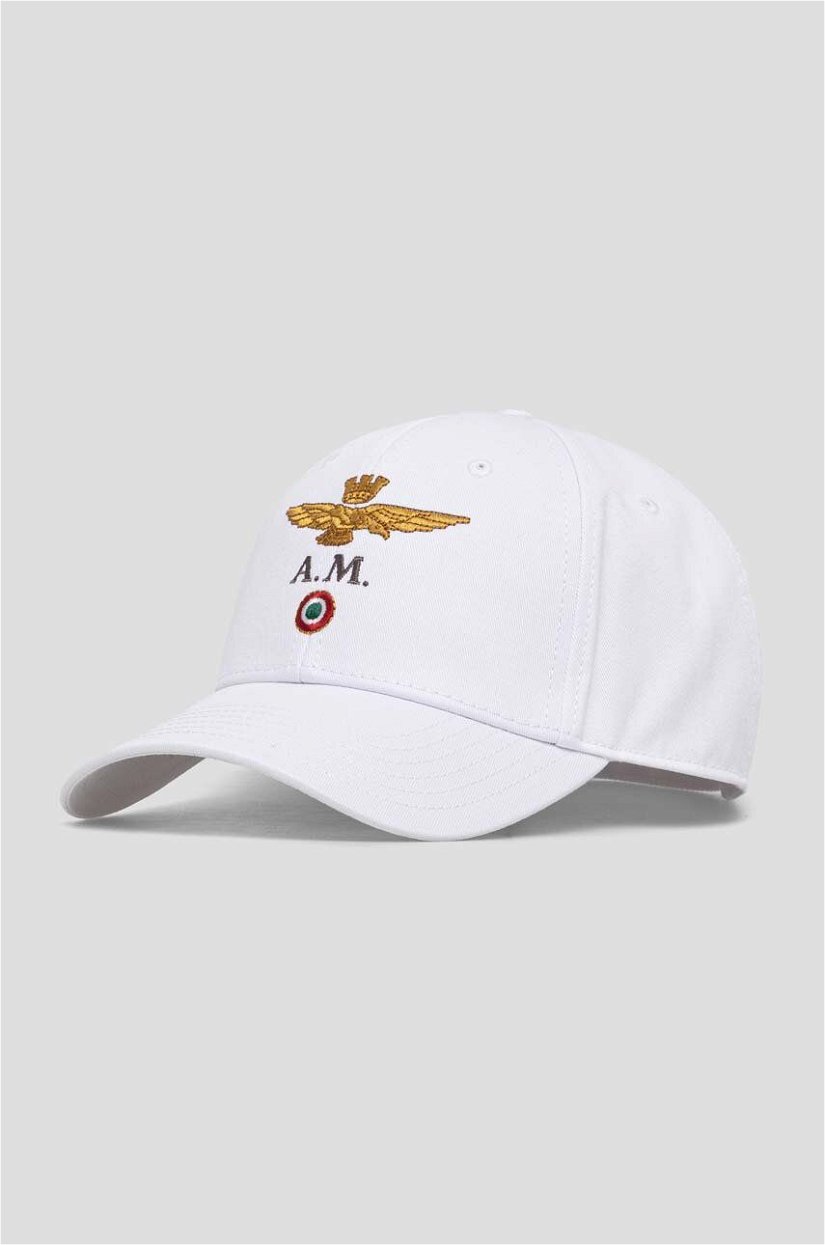 Aeronautica Militare șapcă de baseball din bumbac culoarea alb, cu imprimeu