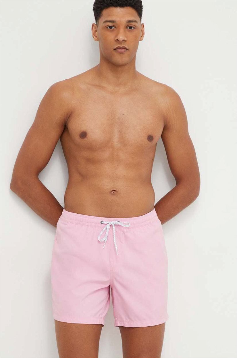 Quiksilver pantaloni scurti de baie culoarea roz