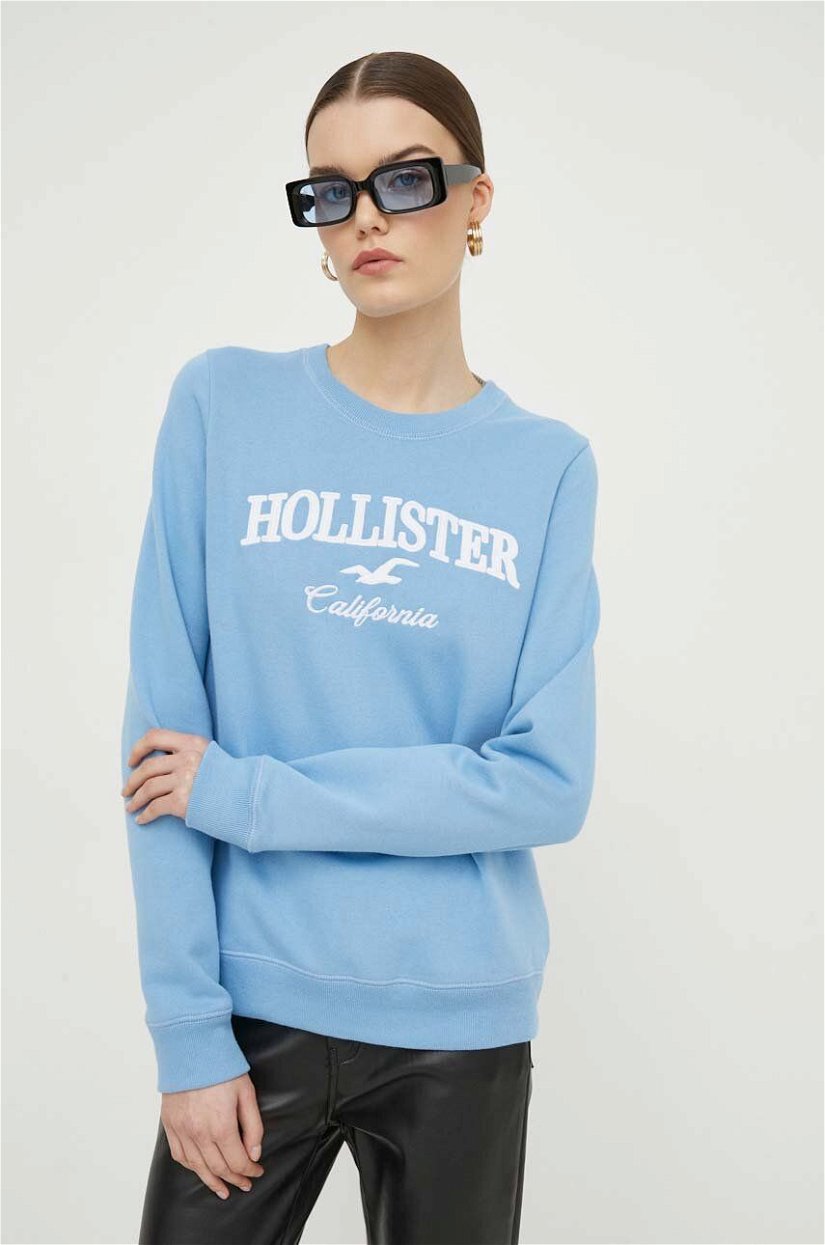 Hollister Co. bluza femei, cu imprimeu
