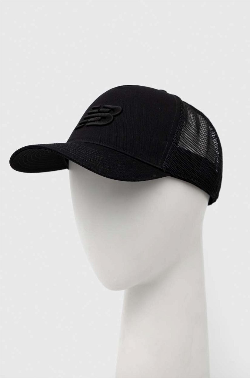 New Balance șapcă LAH01001BKK culoarea negru, cu imprimeu