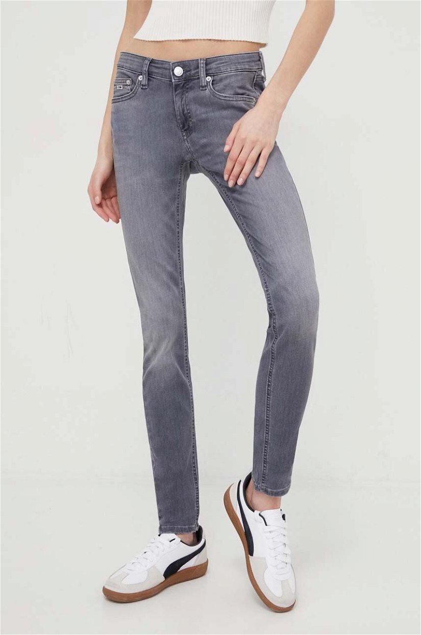 Tommy Jeans jeansi Sophie femei, culoarea gri