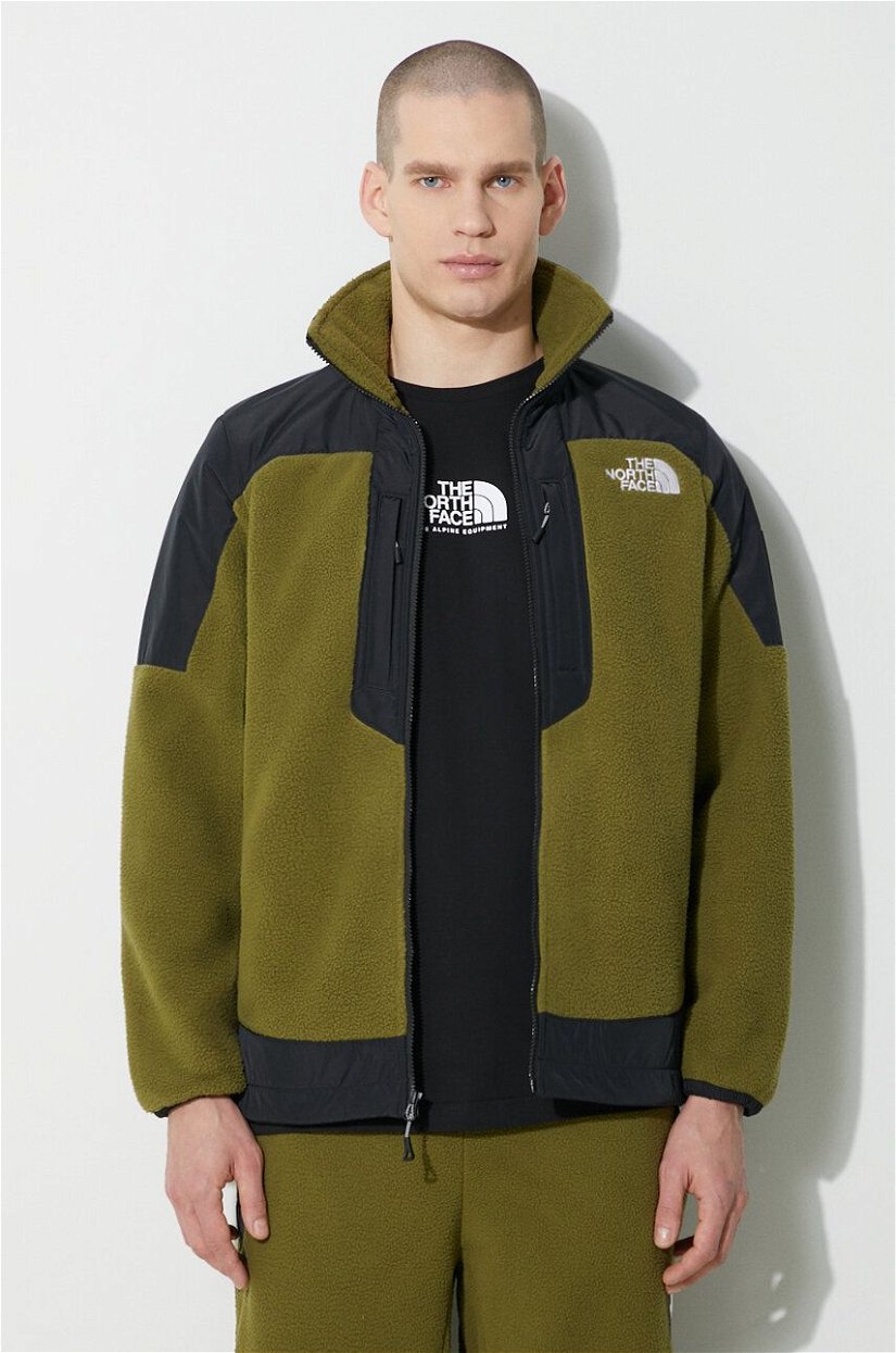 The North Face hanorac fleece M Fleeski Y2K Fz Jacket culoarea verde, cu imprimeu, NF0A87AWPIB1