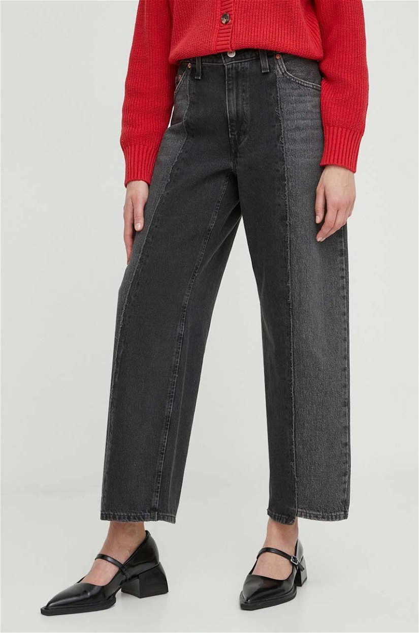 Levi's jeansi BAGGY CROP femei medium waist