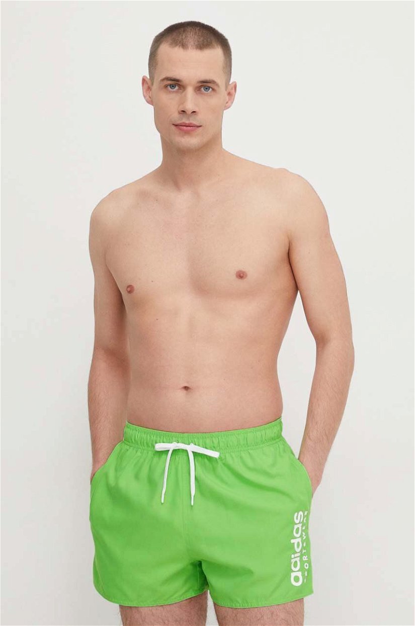 adidas pantaloni scurți de baie culoarea verde IT8598