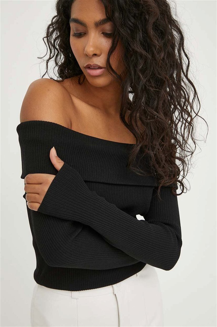 IRO pulover femei, culoarea negru, light