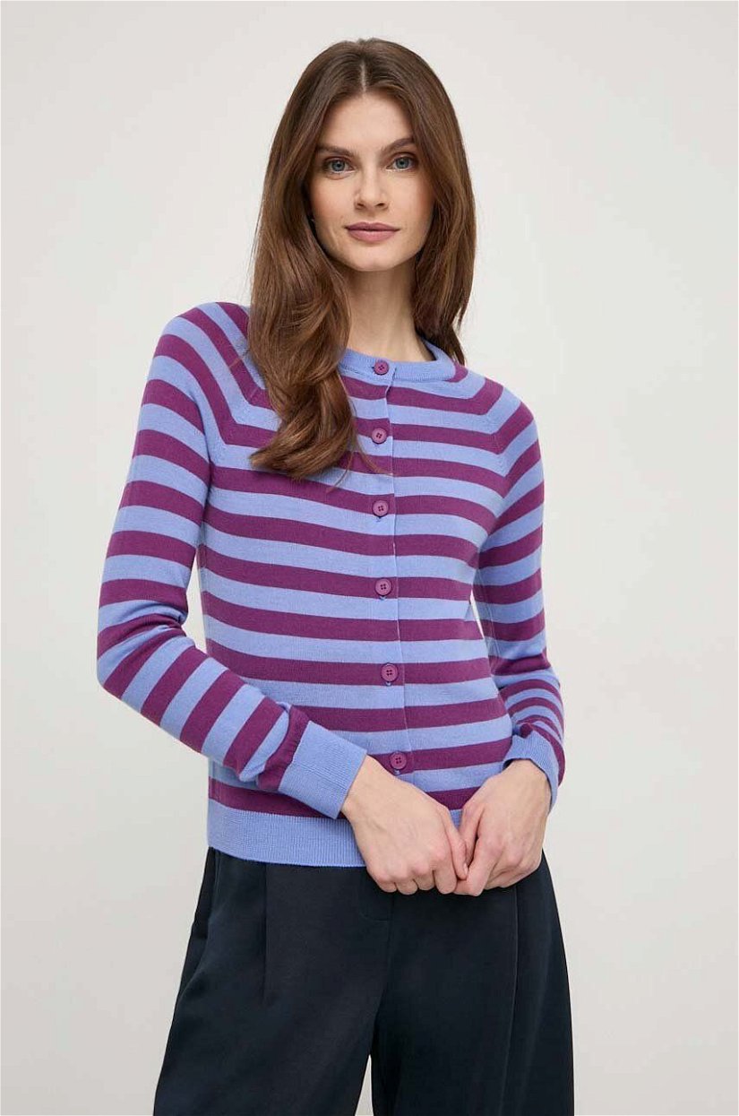 MAX&Co. cardigan din lana culoarea violet, light