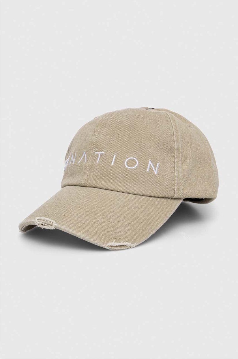 P.E Nation șapcă de baseball din bumbac culoarea bej, cu imprimeu