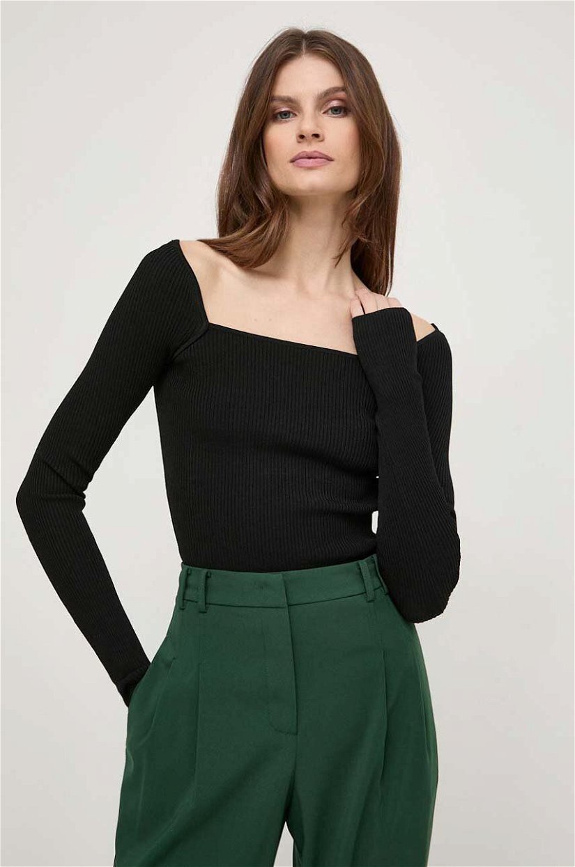 MAX&Co. pulover femei, culoarea negru, light