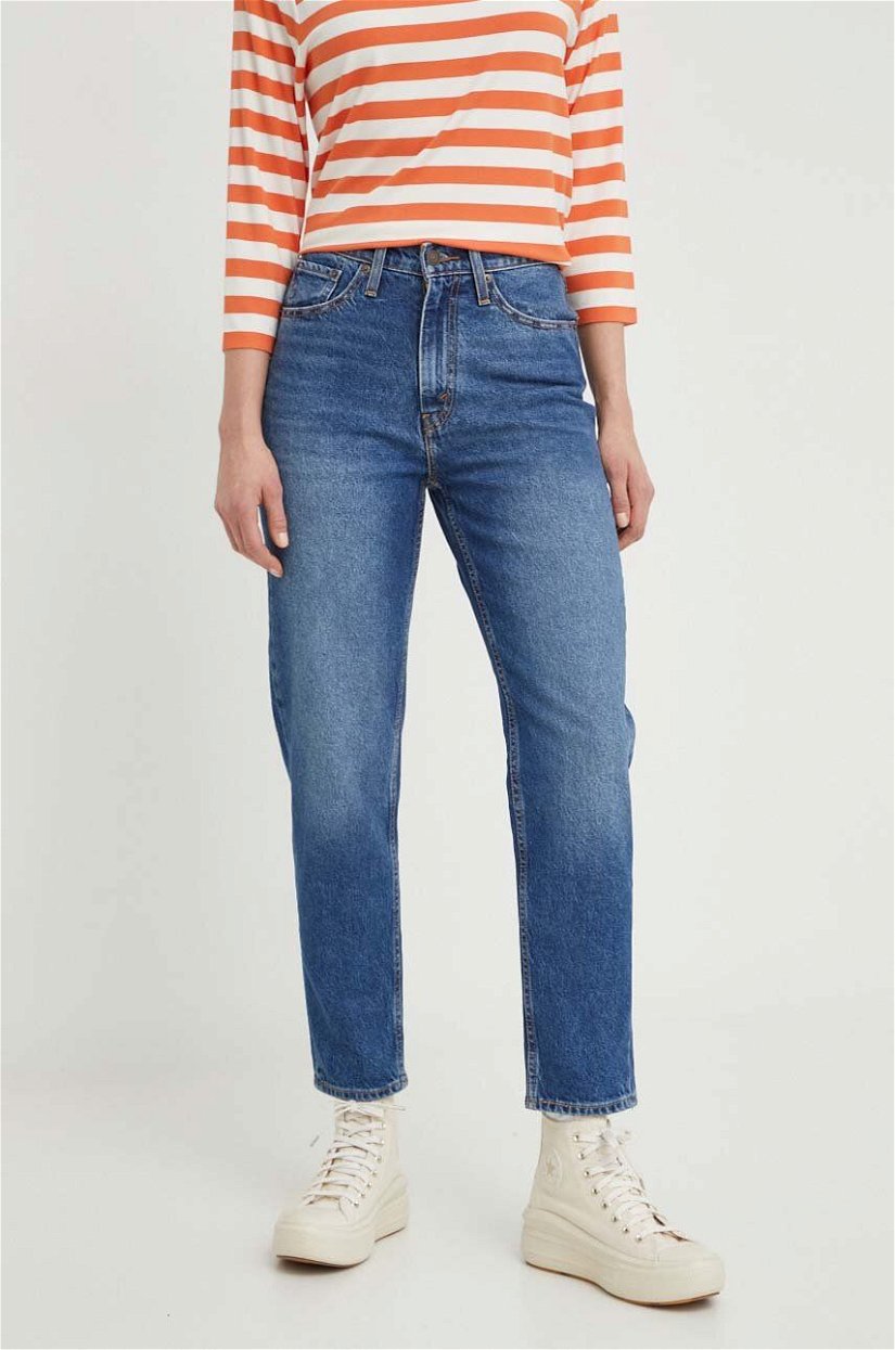 Levi's jeansi 80S MOM JEAN femei, culoarea albastru marin