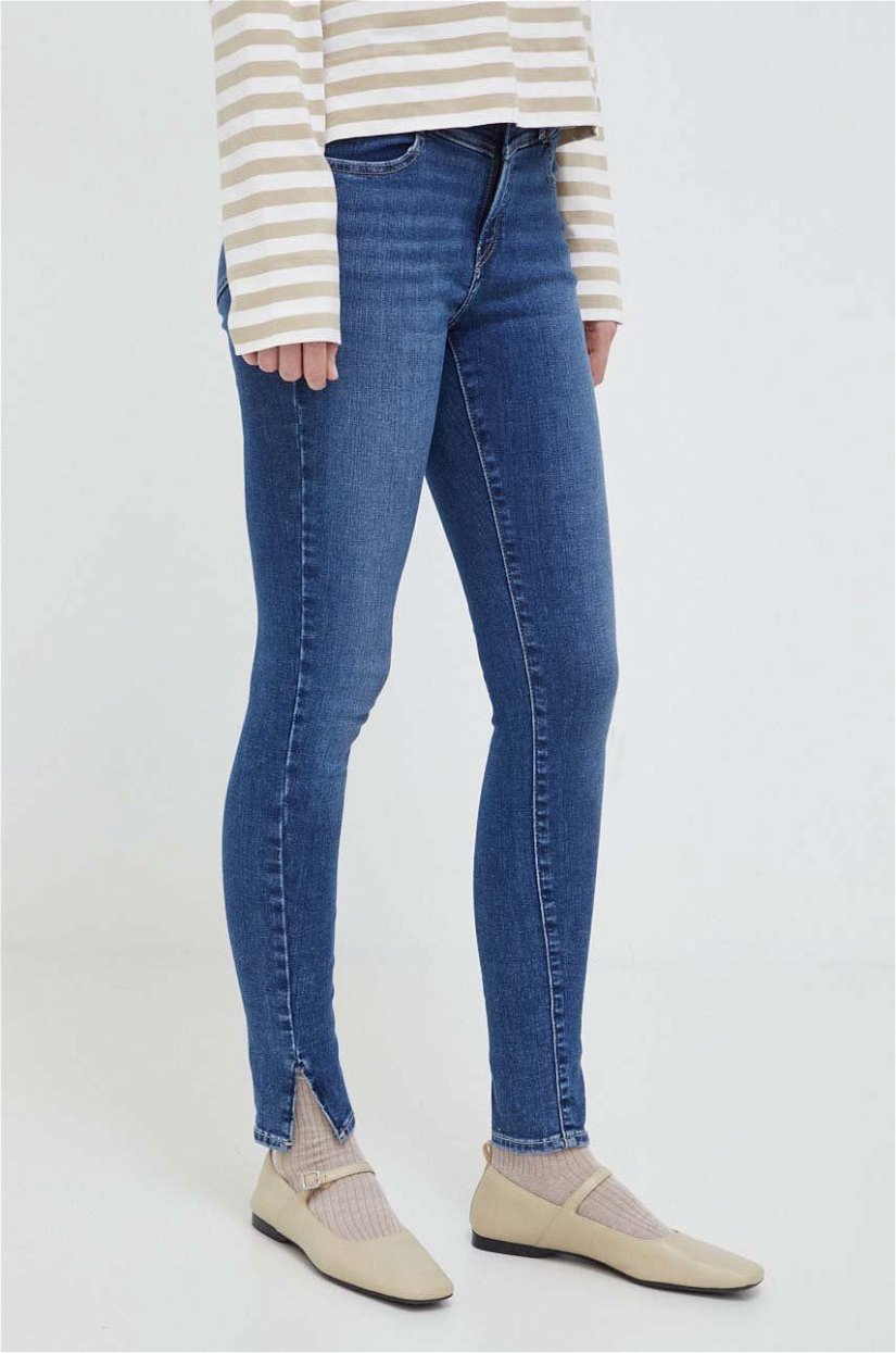 Levi's jeansi 720 SUPER SKINNY femei, culoarea albastru marin