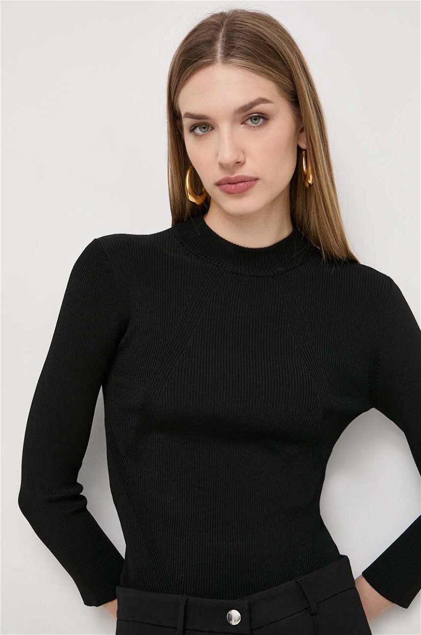 Marella pulover femei, culoarea negru, light