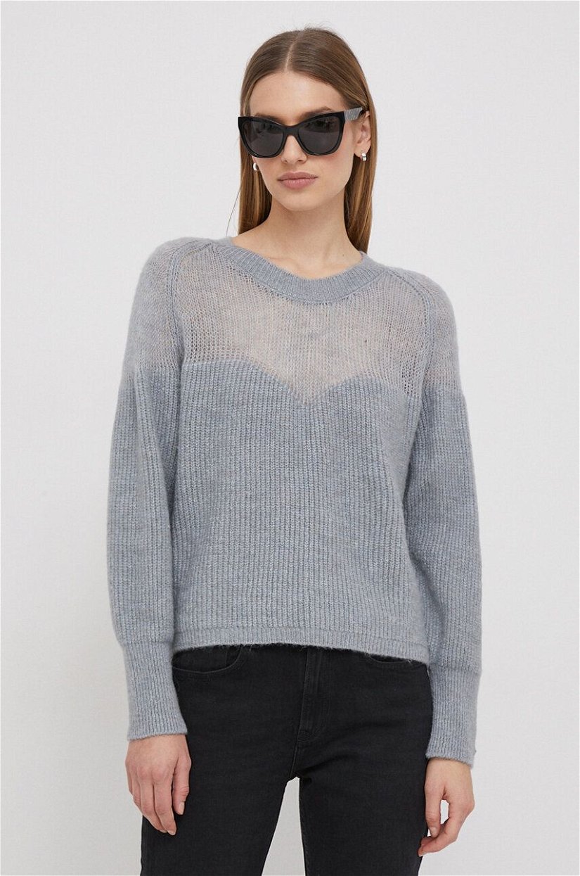 Pepe Jeans pulover din amestec de lana FEMKE femei, culoarea gri, călduros
