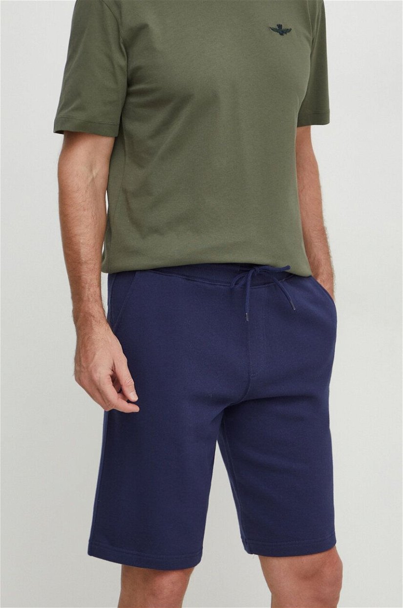 United Colors of Benetton pantaloni scurti din bumbac culoarea albastru marin