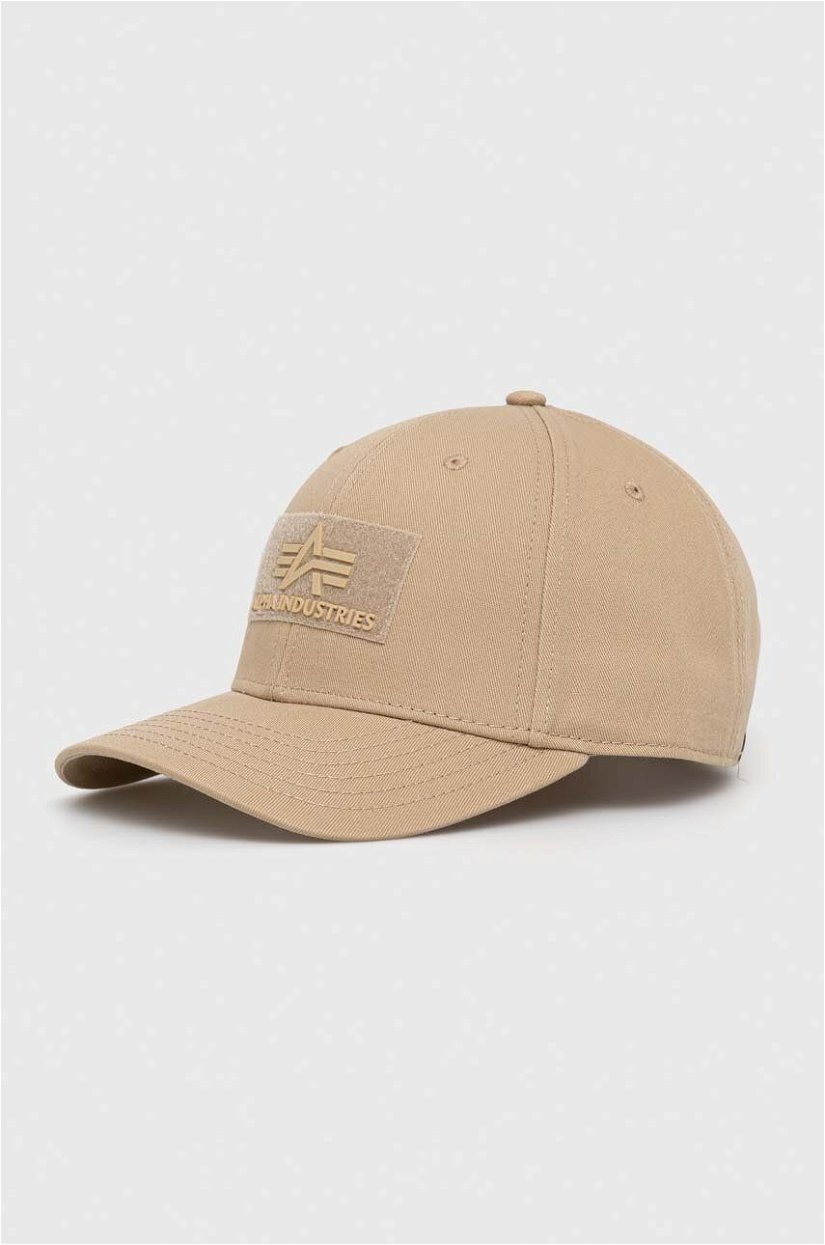Alpha Industries șapcă din bumbac culoarea bej, cu imprimeu 168903.14-Sand